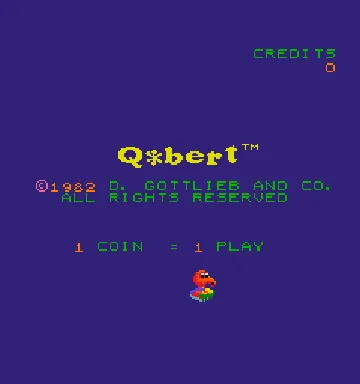 Q*bert (US) screen shot title